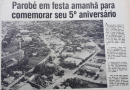 Comemorações do 5º aniversário de Parobé em 1º de maio de 1987